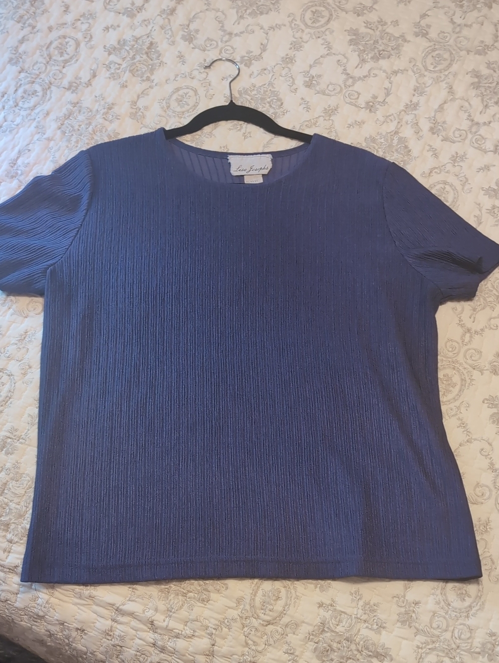 Lisa Josephs Short Sleeve Crewneck Top - Blue